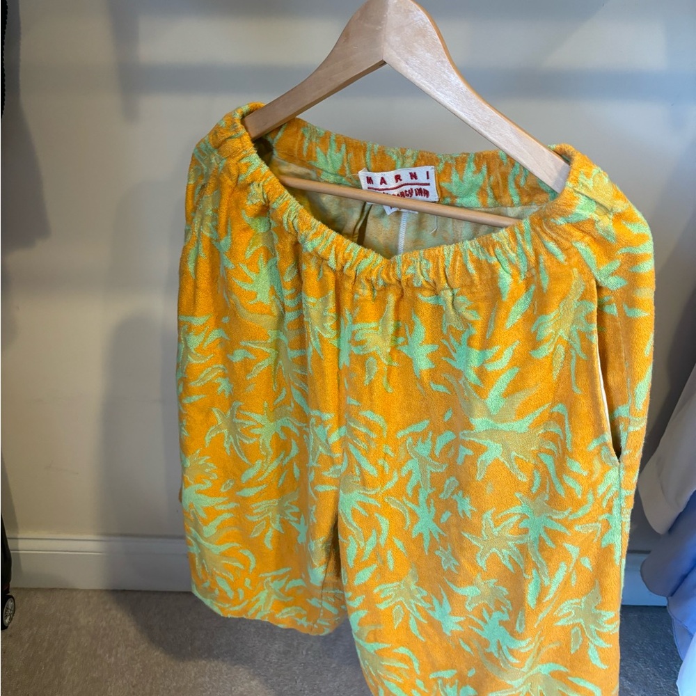 Marni Nvi Jacq Terry Print shorts